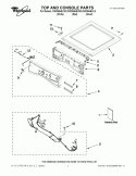 TOP AND CONSOLE PARTS Diagram and Parts List for WGD94HEXR0  Whirlpool Dryer