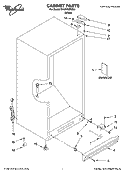 CABINET PARTS Diagram and Parts List for EV161NZRQ04  Whirlpool Freezer