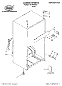 CABINET PARTS Diagram and Parts List for RT12VKXKQ02  Roper Refrigerator