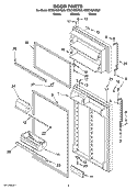 DOOR PARTS Diagram and Parts List for ET8CHEXVT00  Whirlpool Refrigerator
