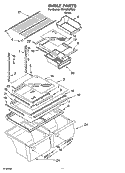 SHELF PARTS, OPTIONAL PARTS Diagram and Parts List for IT21AMXRQ00  Inglis Refrigerator