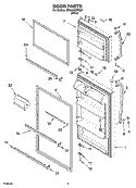 DOOR PARTS Diagram and Parts List for ET8AHKXPQ01  Whirlpool Refrigerator
