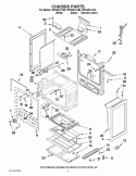 CHASSIS PARTS Diagram and Parts List for WFG381LVB3  Whirlpool Range
