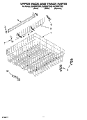 UPPER RACK AND TRACK PARTS Diagram and Parts List for GU3200XTSS0  Whirlpool Dishwasher