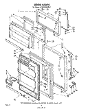 DOOR , LIT/OPTIONAL Diagram and Parts List for ET19TKXLWR0  Whirlpool Refrigerator