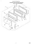 DOOR Diagram and Parts List for MH7115XBQ6  Whirlpool Microwave