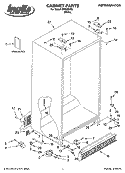CABINET PARTS Diagram and Parts List for INQ225300  Inglis Refrigerator