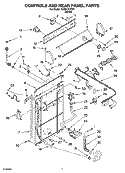 CONTROL AND REAR PANEL PARTS Diagram and Parts List for RAB2121PW1  Roper Washer