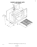 CABINET AND HINGE Diagram and Parts List for RM235PXL0  Whirlpool Microwave Oven Combo