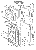 DOOR PARTS Diagram and Parts List for TT16DKXRT00  Estate Refrigerator