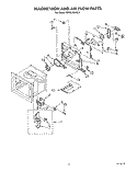 MAGNETRON AND AIR FLOW Diagram and Parts List for KEMS378XWH0  KitchenAid Wall Oven