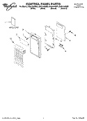 CONTROL PANEL PARTS Diagram and Parts List for MH8150XMB0  Whirlpool Microwave