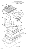 SHELF, LIT/OPTIONAL Diagram and Parts List for RT20AKXFW01  Whirlpool Refrigerator