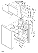 DOOR PARTS Diagram and Parts List for ET8WTMXKT03  Whirlpool Refrigerator