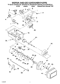 MOTOR AND ICE CONTAINER Diagram and Parts List for GS5SHGXLQ00  Whirlpool Refrigerator