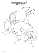 DISPENSER FRONT Diagram and Parts List for KSRD22FKBT01  KitchenAid Refrigerator