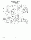 BULKHEAD PARTS Diagram and Parts List for YIED4400VQ1  Inglis Dryer