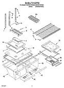SHELF PARTS Diagram and Parts List for 5GR2SHKXLQ03  Whirlpool Refrigerator