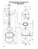 AGITATOR, BASKET AND TUB Diagram and Parts List for 4LSC8255BQ3  Whirlpool Washer