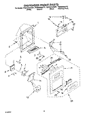 DISPENSER FRONT Diagram and Parts List for 7GS6SHAXKB01  Whirlpool Refrigerator