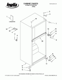 CABINET PARTS Diagram and Parts List for I8TXCWFXQ00  Inglis Refrigerator