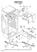 LINER PARTS Diagram and Parts List for MTB1551VEW00  Whirlpool Refrigerator