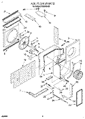 AIR FLOW Diagram and Parts List for 3PACM18DD0  Whirlpool Air Conditioner