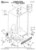 CABINET PARTS Diagram and Parts List for MSD2258KEU00  Whirlpool Refrigerator