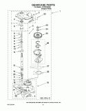 GEARCASE PARTS Diagram and Parts List for YLTE5243DQ9  Whirlpool Washer Dryer Combo