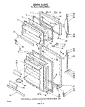 DOOR Diagram and Parts List for ET18ZKXMWR1  Whirlpool Refrigerator