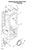REFRIGERATOR LINER PARTS Diagram and Parts List for GD5YHAXNL00  Whirlpool Refrigerator