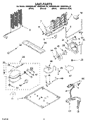 UNIT Diagram and Parts List for GR9SHMXLQ01  Whirlpool Refrigerator