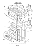 DOOR Diagram and Parts List for EHT182VKWR2  Whirlpool Refrigerator