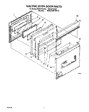 ELECTRIC OVEN DOOR Diagram and Parts List for RM280PXAQ0  Whirlpool Wall Oven