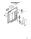 INNER DOOR Diagram and Parts List for WU3006X5  Roper Dishwasher