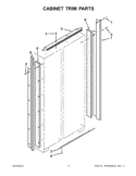 CABINET TRIM PARTS Diagram and Parts List for KSSO48FTX17  KitchenAid Refrigerator