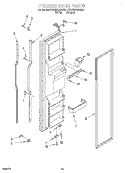 FREEZER DOOR Diagram and Parts List for KSUS27QDAL01  KitchenAid Refrigerator