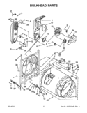BULKHEAD PARTS Diagram and Parts List for WGD4900XW4  Whirlpool Dryer