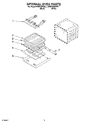 INTERNAL OVEN Diagram and Parts List for KEBC206KWH1  KitchenAid Wall Oven