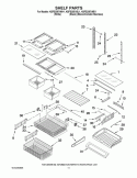 SHELF PARTS Diagram and Parts List for KBFS20EVBL1  KitchenAid Refrigerator