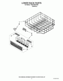 LOWER RACK PARTS Diagram and Parts List for 7WDT790SAYM0  Whirlpool Dishwasher