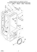 REFRIGERATOR LINER Diagram and Parts List for GD22DCXHT02  Whirlpool Refrigerator