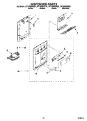 DISPENSER PARTS, OPTIONAL PARTS Diagram and Parts List for GT1SHWXPQ01  Whirlpool Refrigerator
