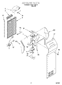 AIR FLOW Diagram and Parts List for 7ED20TKXDN01  Whirlpool Refrigerator