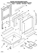 DOOR AND DRAWER PARTS Diagram and Parts List for KESA907PWW00  KitchenAid Range