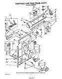 CONTROLS AND REAR PANEL Diagram and Parts List for LA5550XPW5  Whirlpool Washer