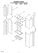 CHIMNEY PARTS Diagram and Parts List for KICU265HBT1  KitchenAid Range Hood