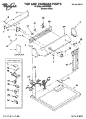 TOP AND CONSOLE PARTS Diagram and Parts List for LGC5000PQ0  Whirlpool Dryer