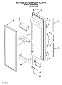 REFRIGERATOR DOOR PARTS Diagram and Parts List for 6ED2FHKXRL06  Whirlpool Refrigerator