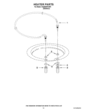 HEATER PARTS Diagram and Parts List for KUDE40FXSP4  KitchenAid Dishwasher